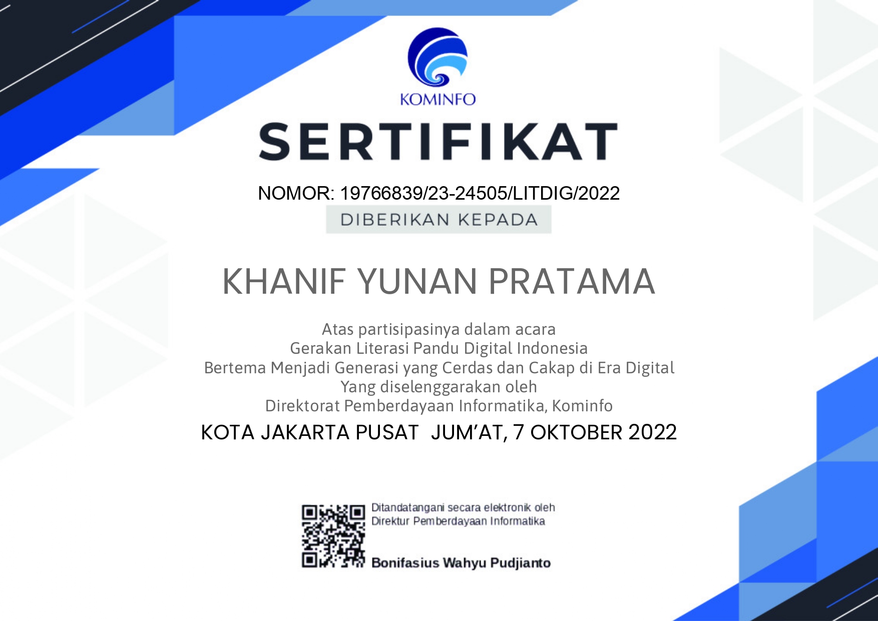 Certificate